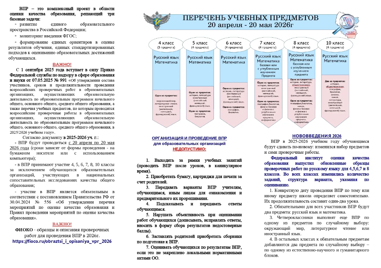 Плакат по ВПР